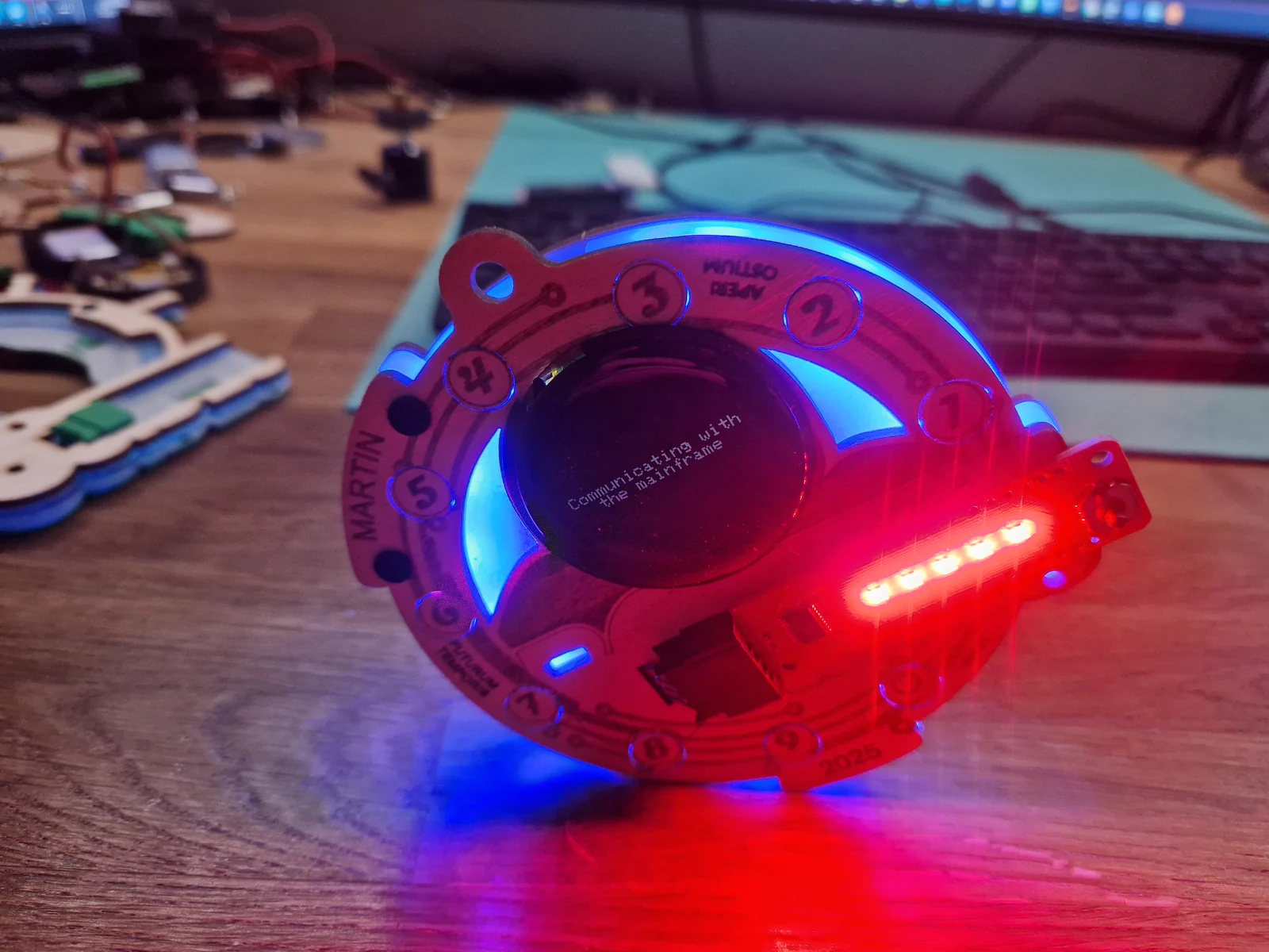 Interactive conference badge for BSides Prague 2025